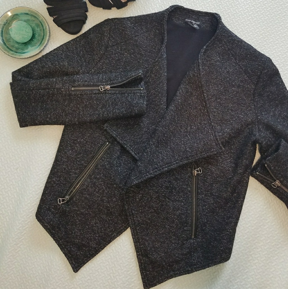 SOLD - Club Monaco marled moto style jacket - Picture 8 of 8